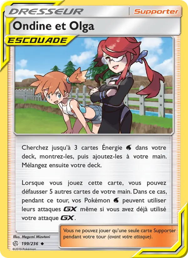 199/236 - Ondine et Olga — Carte Pokémon Éclipse Cosmique 199/236
