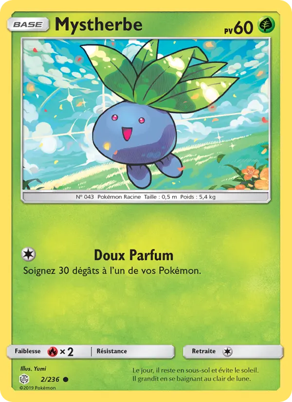 002/236 - Mystherbe — Carte Pokémon Éclipse Cosmique 2/236