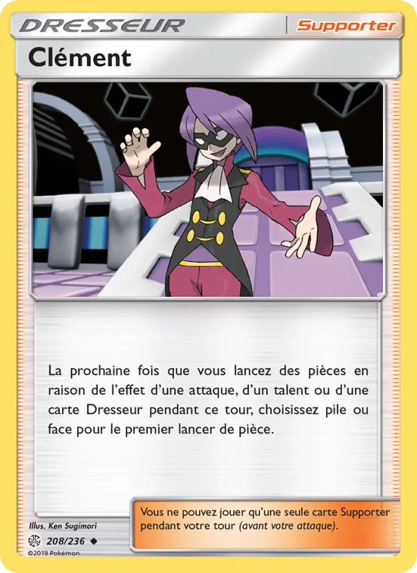 208/236 - Clément — Carte Pokémon Éclipse Cosmique 208/236