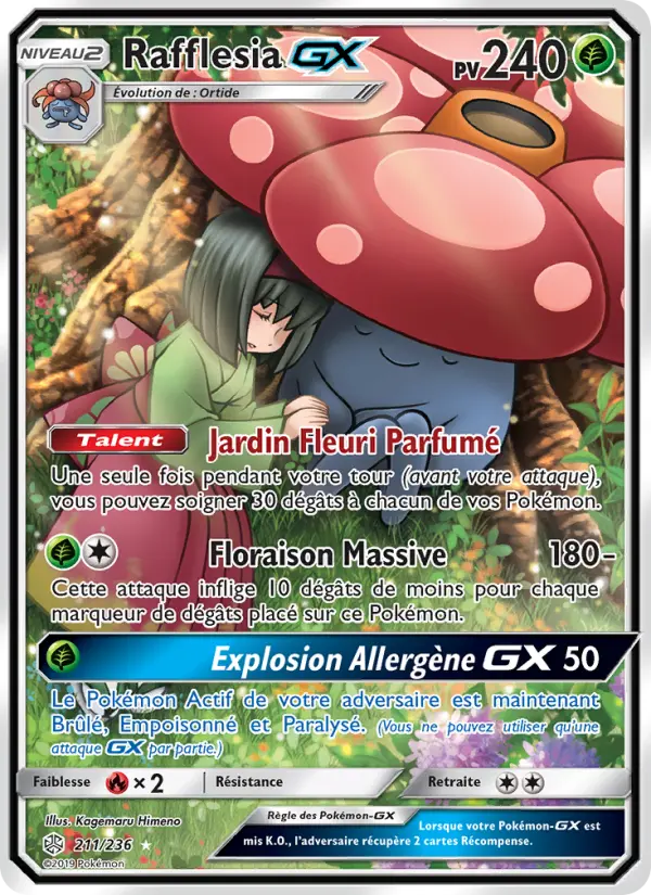 211/236 - Rafflesia GX — Carte Pokémon Éclipse Cosmique 211/236