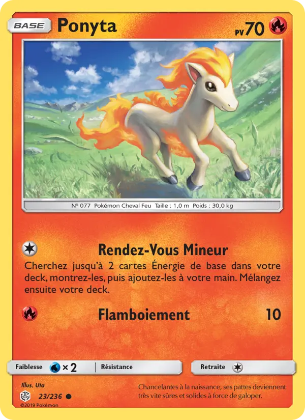 023/236 - Ponyta — Carte Pokémon Éclipse Cosmique 23/236