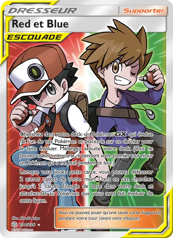 234/236 - Red et Blue — Carte Pokémon Éclipse Cosmique 234/236