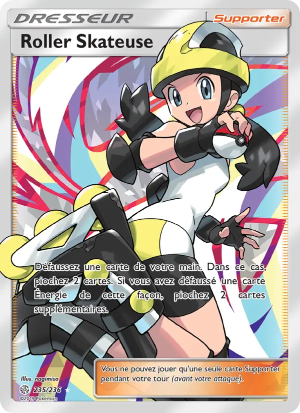 235/236 - Roller Skateuse — Carte Pokémon Éclipse Cosmique 235/236
