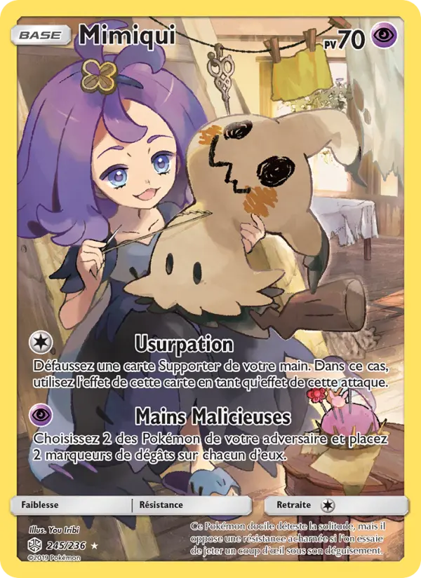 245/236 - Mimiqui — Carte Pokémon Éclipse Cosmique 245/236