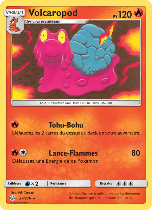 027/236 - Volcaropod — Carte Pokémon Éclipse Cosmique 27/236
