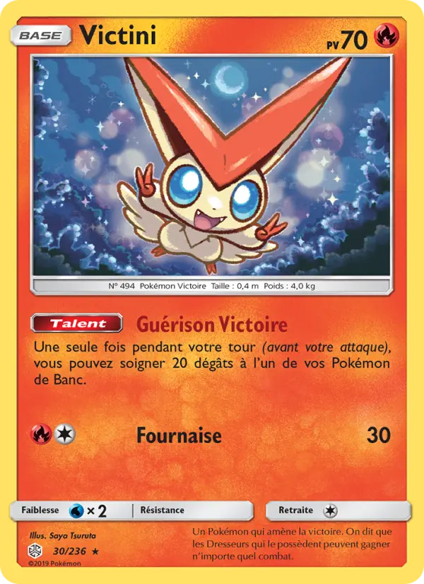 030/236 - Victini — Carte Pokémon Éclipse Cosmique 30/236