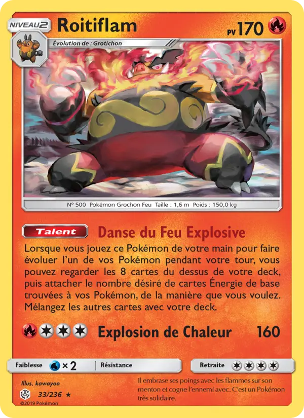 Roitiflam — Carte Pokémon 33 Éclipse Cosmique