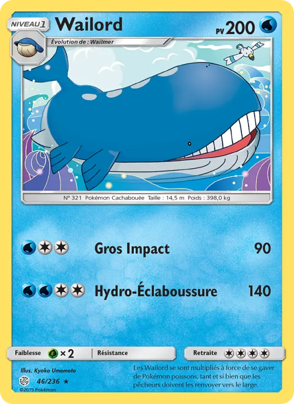 Wailord — Carte Pokémon 46 Éclipse Cosmique