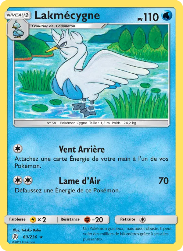 060/236 - Lakmécygne — Carte Pokémon Éclipse Cosmique 60/236