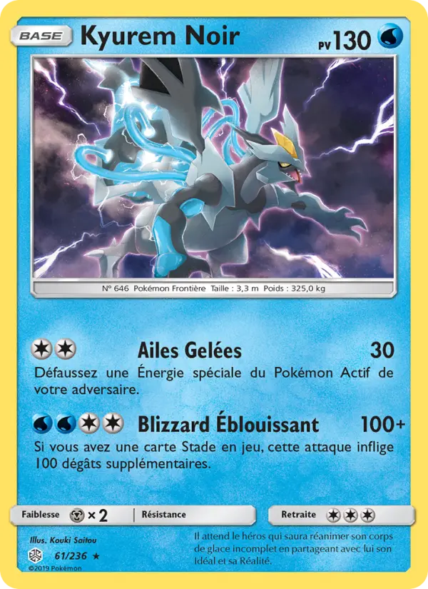 061/236 - Kyurem Noir — Carte Pokémon Éclipse Cosmique 61/236