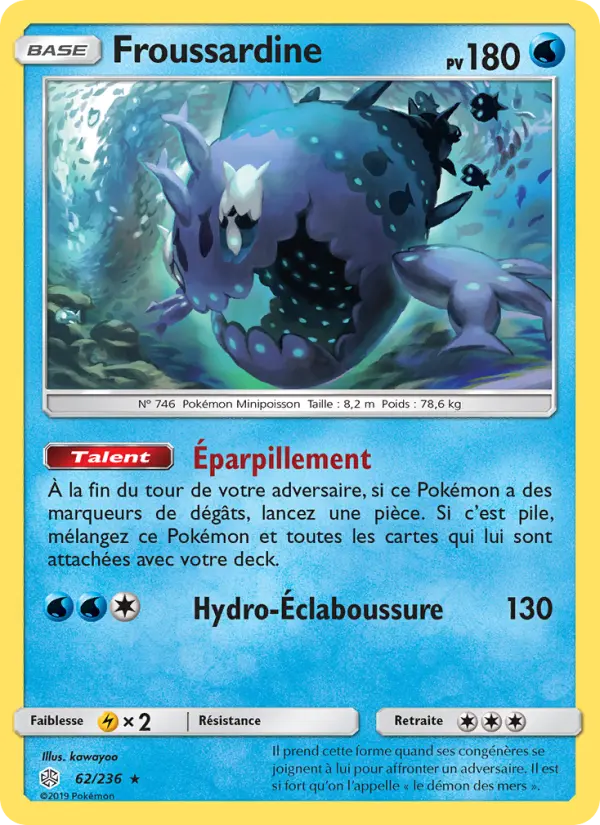 Froussardine — Carte Pokémon 62 Éclipse Cosmique