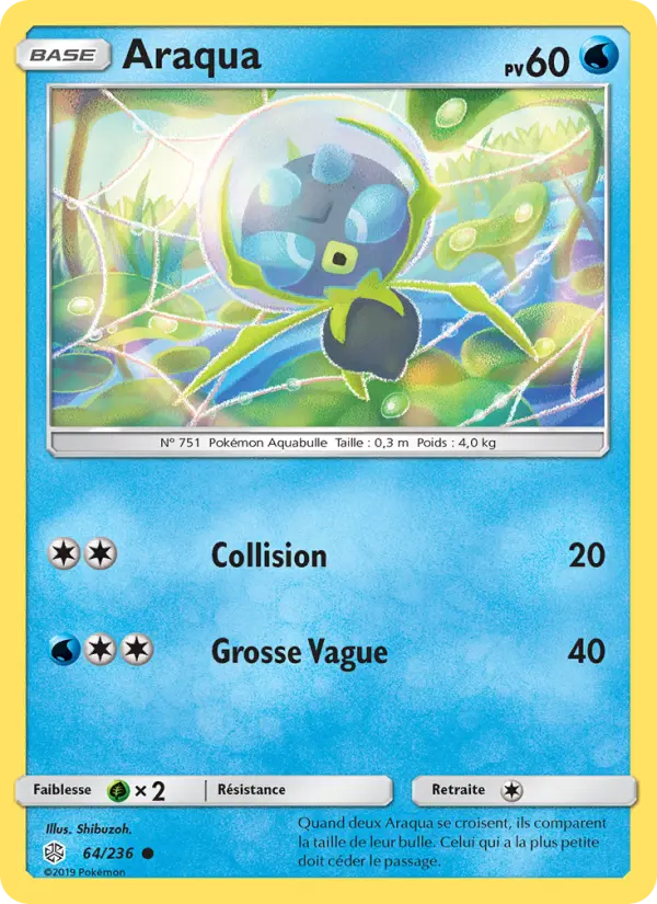 Araqua — Carte Pokémon 64 Éclipse Cosmique