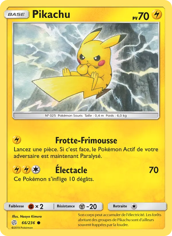 066/236 - Pikachu — Carte Pokémon Éclipse Cosmique 66/236