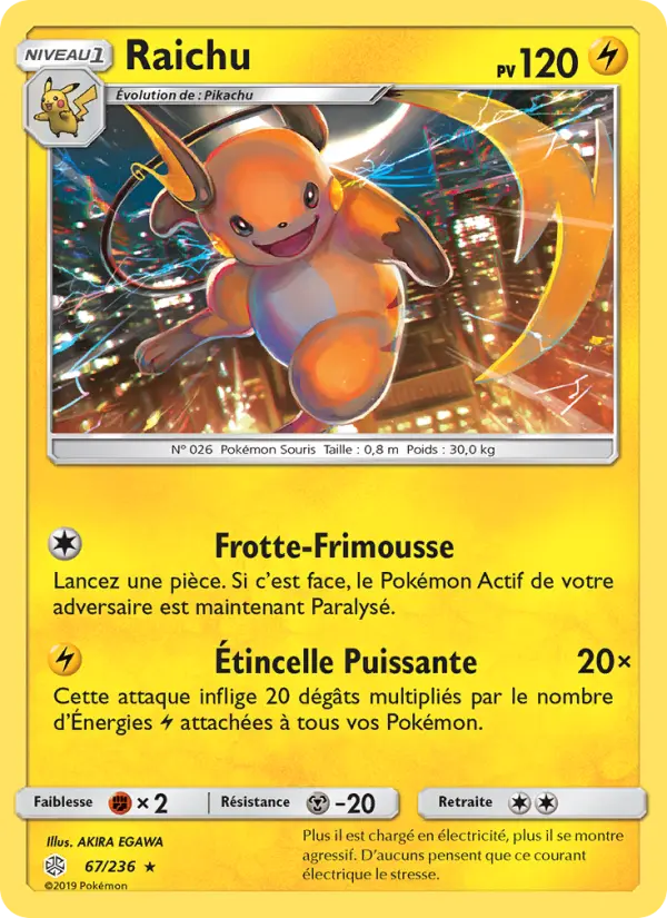 067/236 - Raichu — Carte Pokémon Éclipse Cosmique 67/236