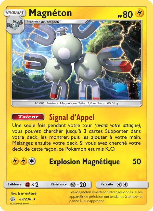 069/236 - Magnéton — Carte Pokémon Éclipse Cosmique 69/236