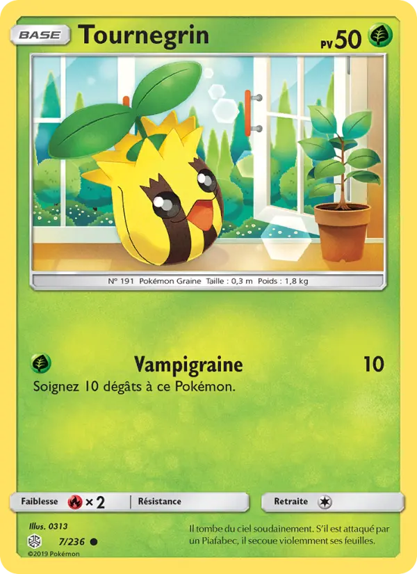 007/236 - Tournegrin — Carte Pokémon Éclipse Cosmique 7/236