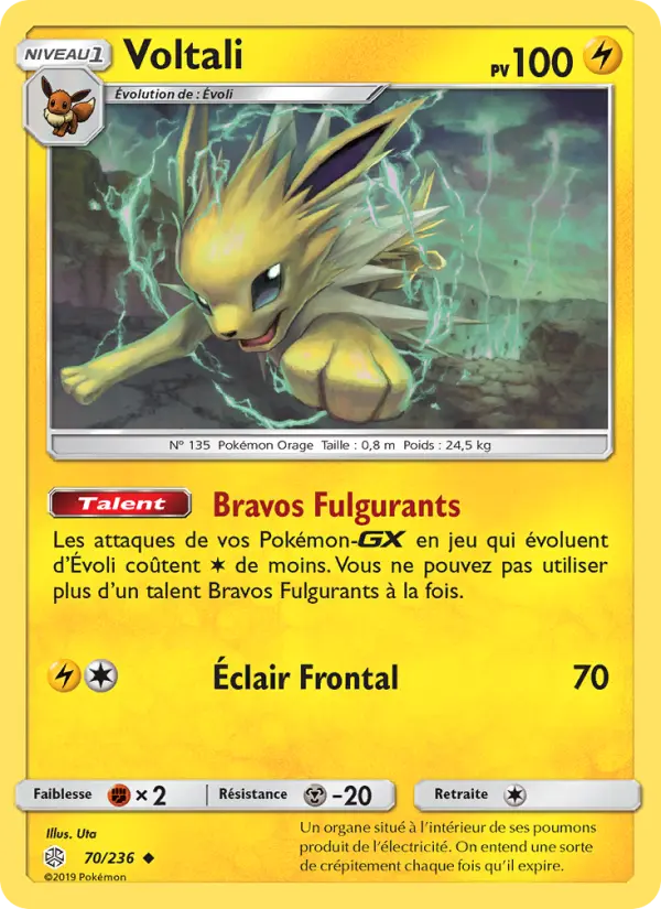 070/236 - Voltali — Carte Pokémon Éclipse Cosmique 70/236