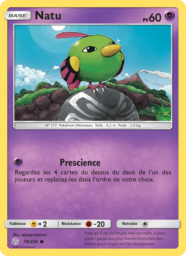 Natu — Carte Pokémon 78 Éclipse Cosmique