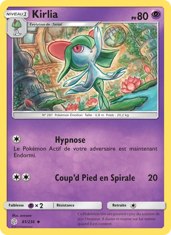 081/236 - Kirlia — Carte Pokémon Éclipse Cosmique 81/236