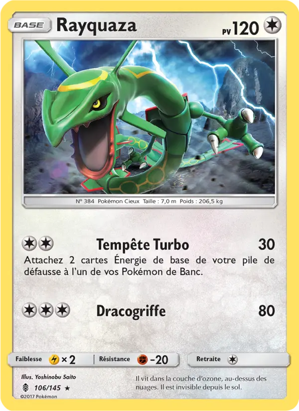 106/145 - Rayquaza — Carte Pokémon Gardiens Ascendants 106/145