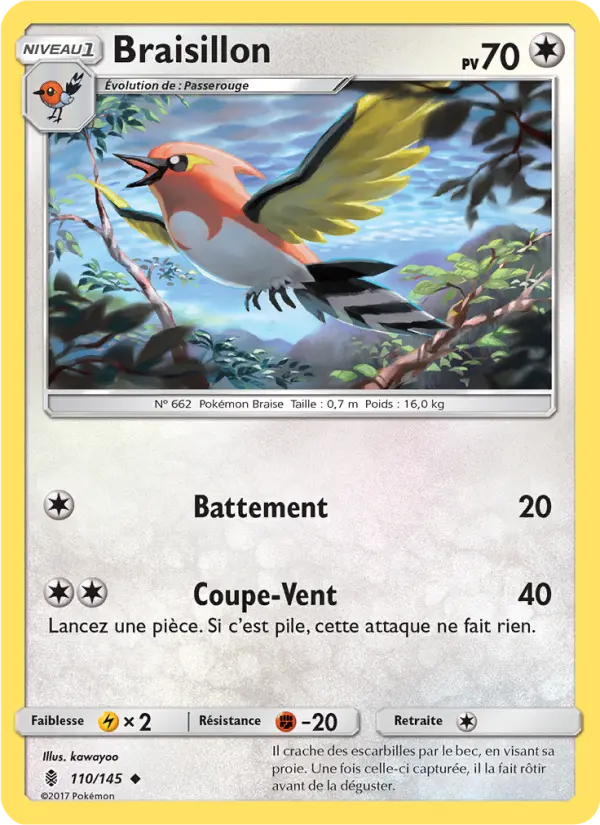 110/145 - Braisillon — Carte Pokémon Gardiens Ascendants 110/145