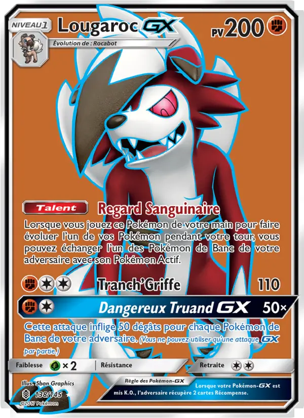 Lougaroc GX — Carte Pokémon 138 Gardiens Ascendants