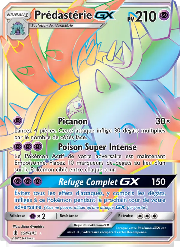 154/145 - Prédastérie GX — Carte Pokémon Gardiens Ascendants 154/145