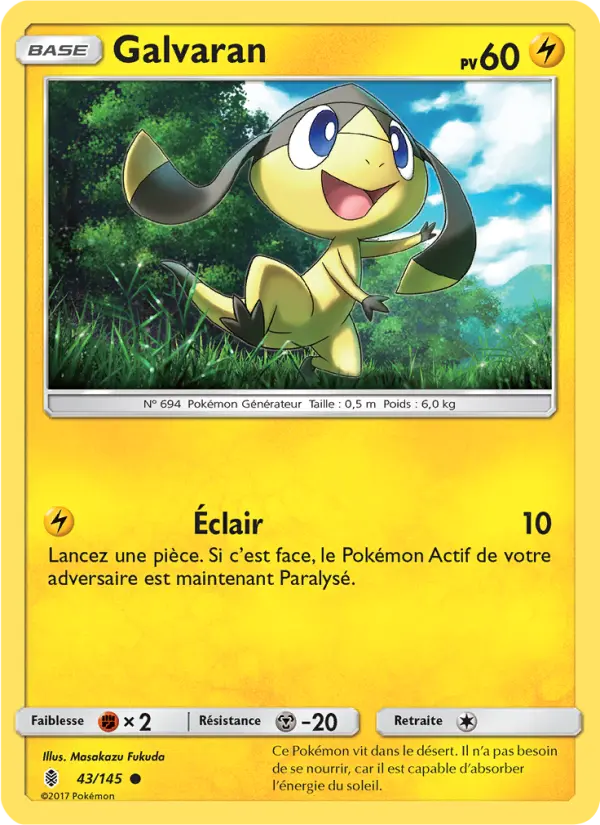 043/145 - Galvaran — Carte Pokémon Gardiens Ascendants 43/145