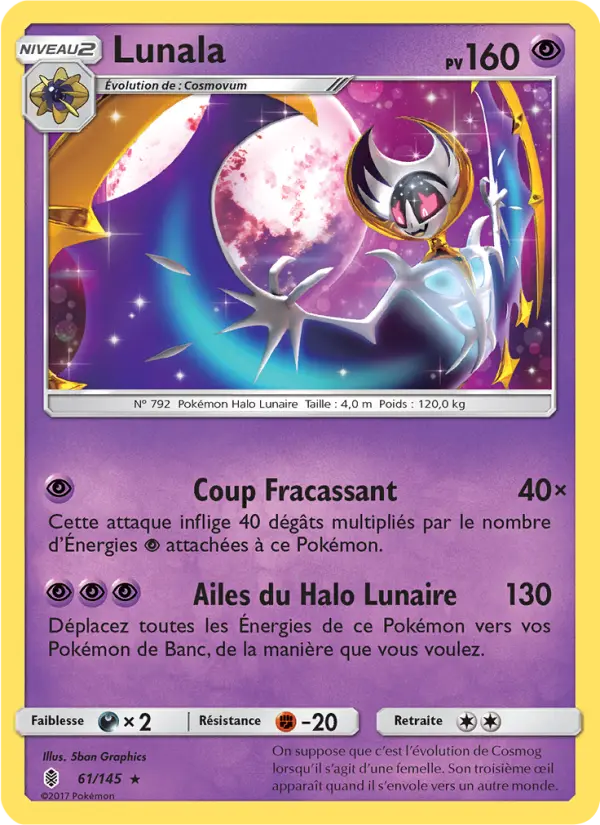 061/145 - Lunala — Carte Pokémon Gardiens Ascendants 61/145