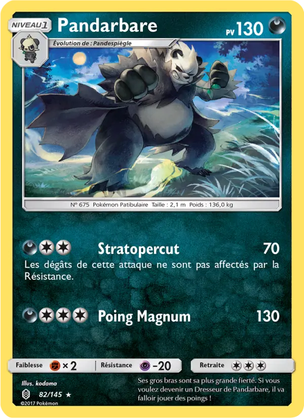 Pandarbare — Carte Pokémon 82 Gardiens Ascendants