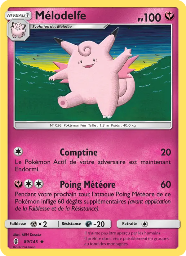089/145 - Mélodelfe — Carte Pokémon Gardiens Ascendants 89/145
