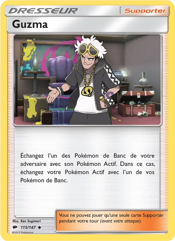 115/147 - Guzma — Carte Pokémon Ombres Ardentes 115/147