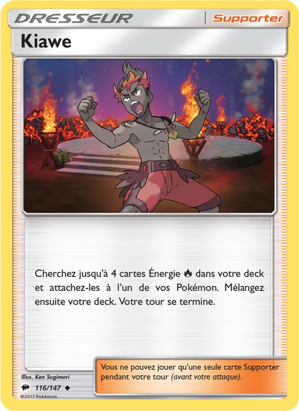 116/147 - Kiawe — Carte Pokémon Ombres Ardentes 116/147