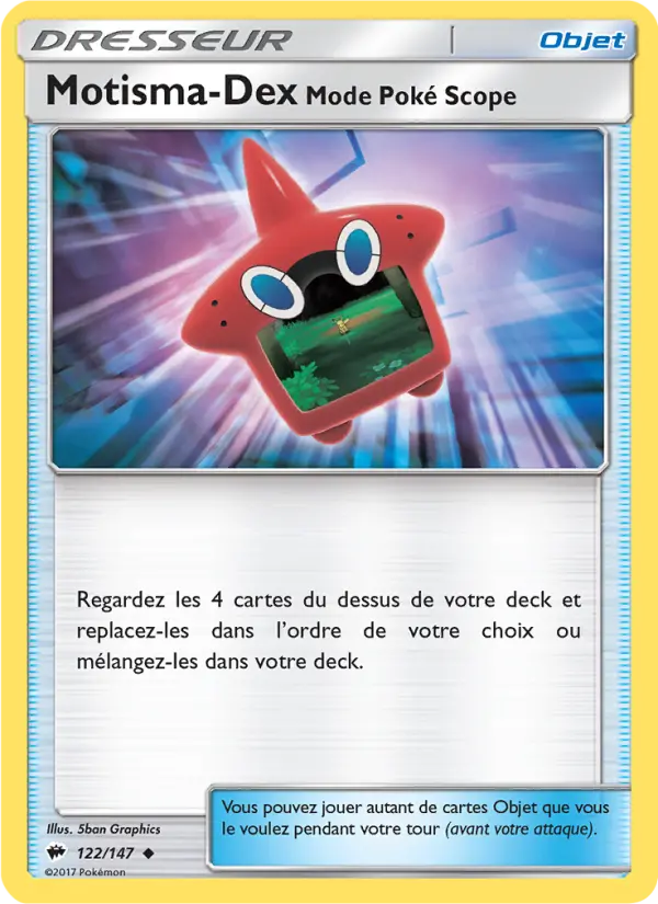 122/147 - Motisma-Dex – Mode Poké Scope — Carte Pokémon Ombres Ardentes 122/147