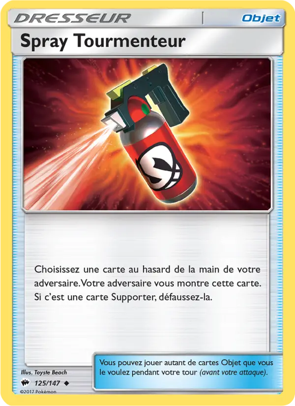 125/147 - Spray Tourmenteur — Carte Pokémon Ombres Ardentes 125/147