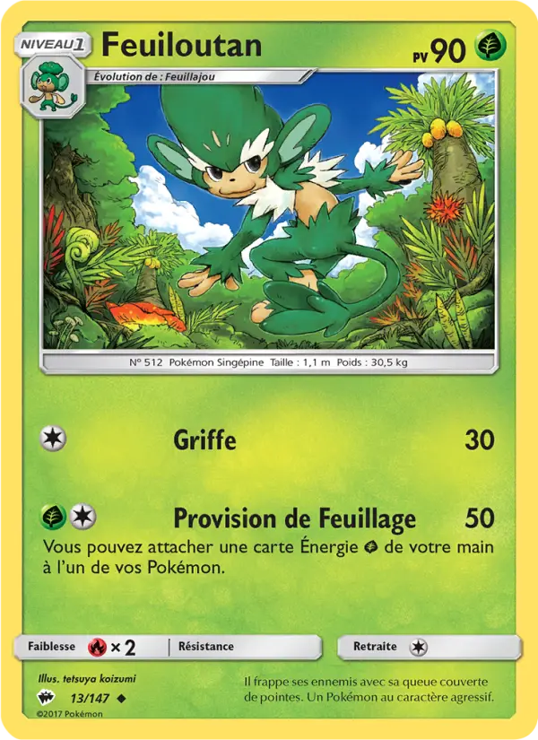 Feuiloutan — Carte Pokémon 13 Ombres Ardentes