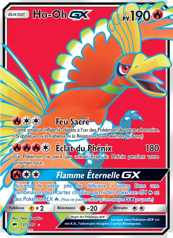 131/147 - Ho-Oh GX — Carte Pokémon Ombres Ardentes 131/147