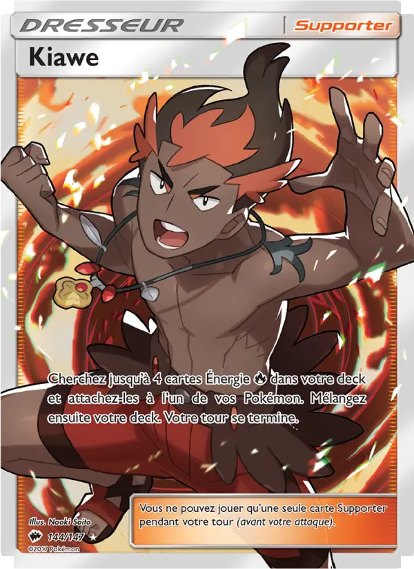 144/147 - Kiawe — Carte Pokémon Ombres Ardentes 144/147