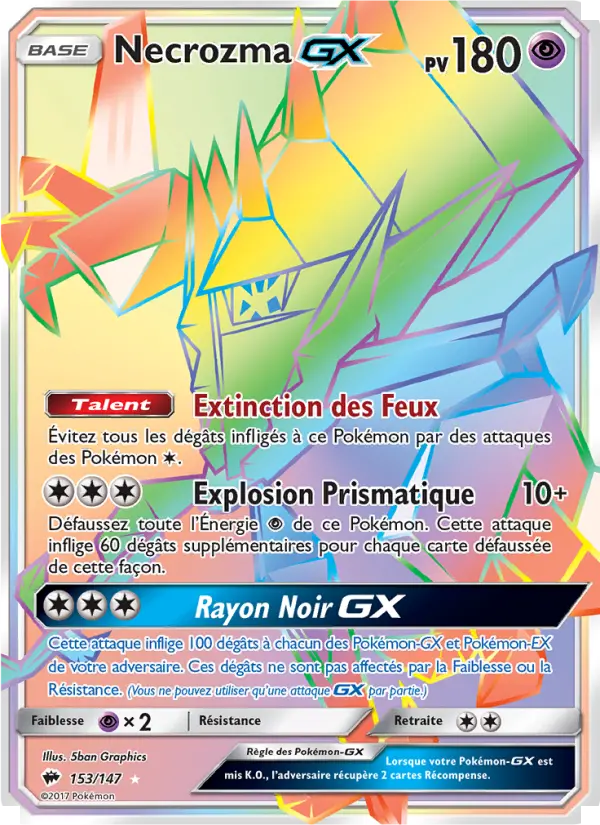 Necrozma GX — Carte Pokémon 153 Ombres Ardentes