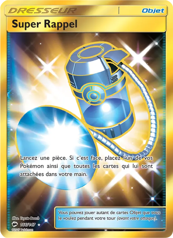 166/147 - Super Rappel — Carte Pokémon Ombres Ardentes 166/147