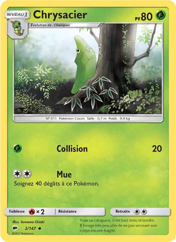 002/147 - Chrysacier — Carte Pokémon Ombres Ardentes 2/147