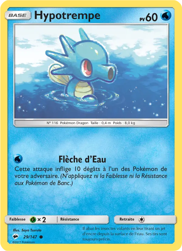 029/147 - Hypotrempe — Carte Pokémon Ombres Ardentes 29/147