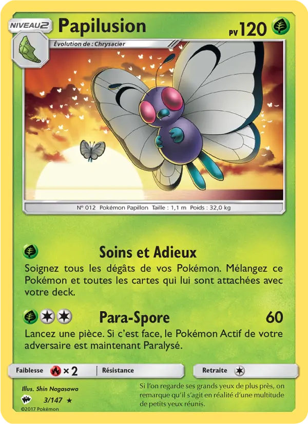 003/147 - Papilusion — Carte Pokémon Ombres Ardentes 3/147
