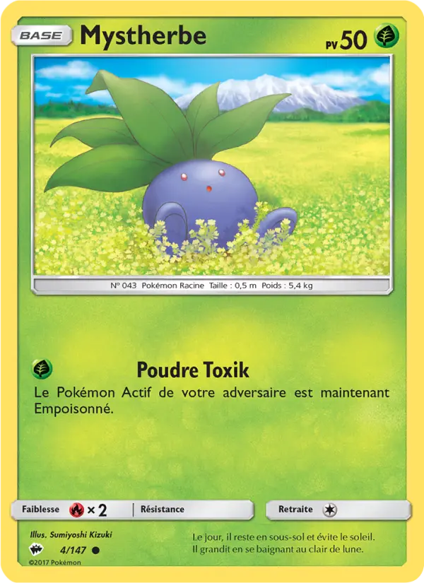 004/147 - Mystherbe — Carte Pokémon Ombres Ardentes 4/147