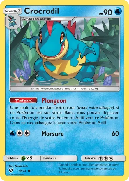 019/073 - Crocrodil — Carte Pokémon Légendes Brillantes 19/73