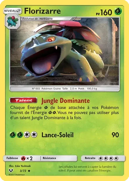 003/073 - Florizarre — Carte Pokémon Légendes Brillantes 3/73