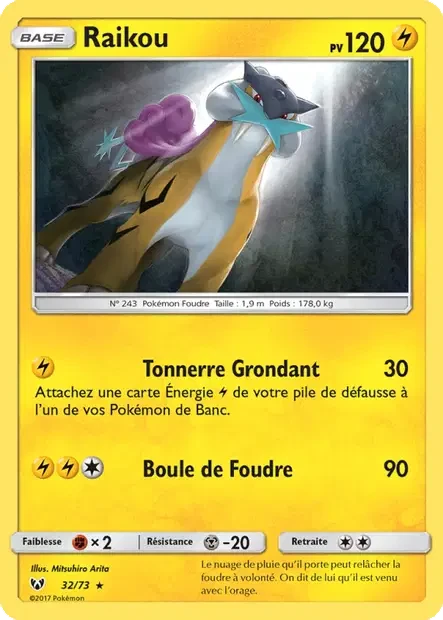 032/073 - Raikou — Carte Pokémon Légendes Brillantes 32/73
