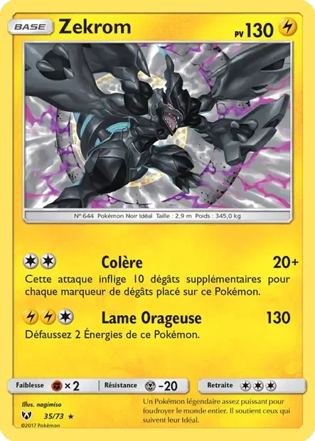 035/073 - Zekrom — Carte Pokémon Légendes Brillantes 35/73