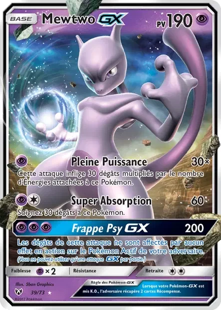039/073 - Mewtwo GX — Carte Pokémon Légendes Brillantes 39/73