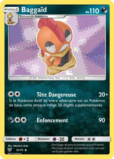 051/073 - Baggaïd — Carte Pokémon Légendes Brillantes 51/73